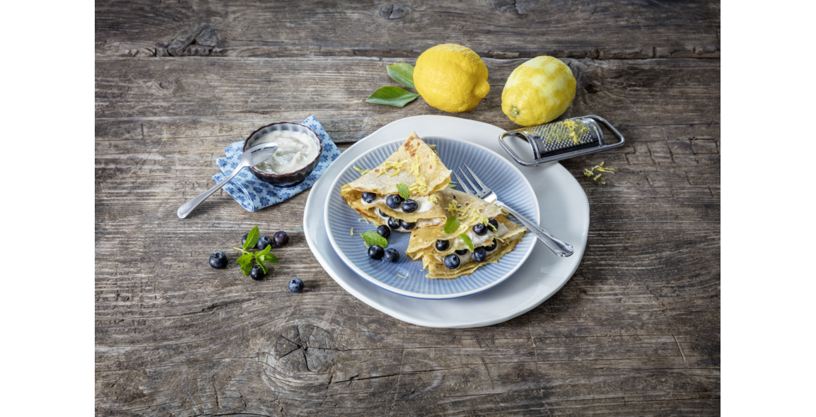 Lupinencrepes mit Cashew-Zimt-Creme