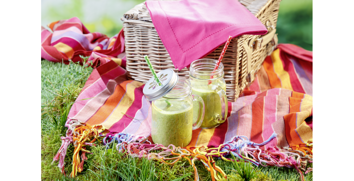 Grüner Smoothie mit Spinat