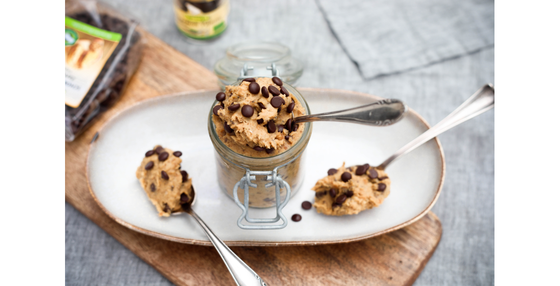 Cookie Dough - veganer Kichererbsen-Schoko-Keksteig zum Snacken