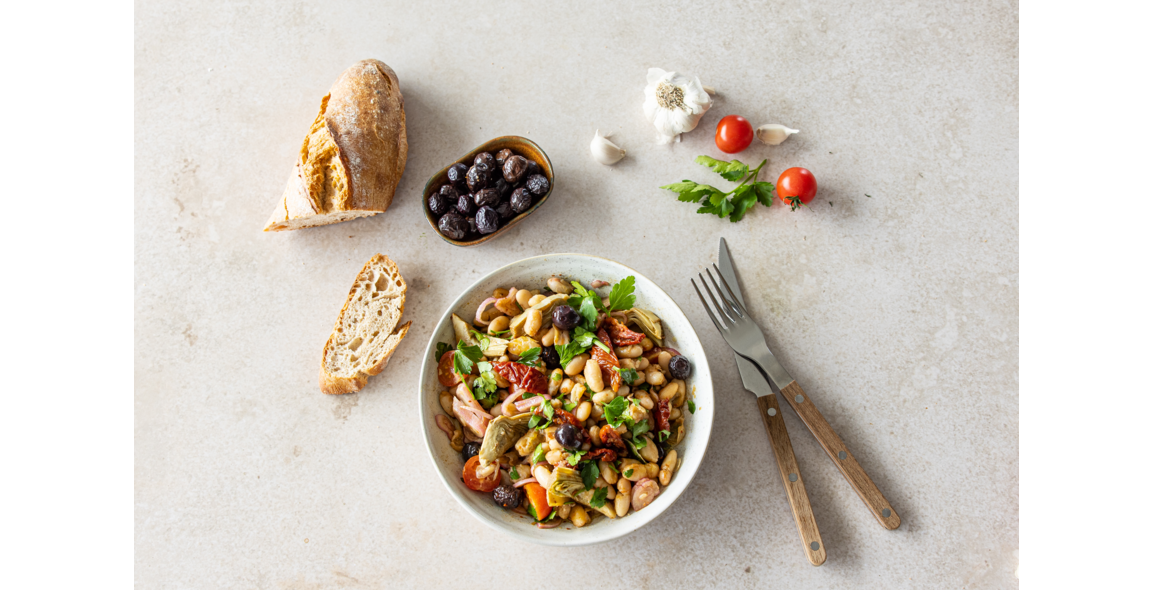 Mediterraner Bohnensalat