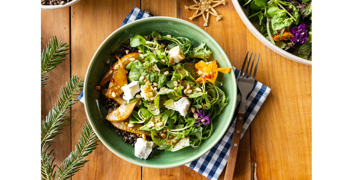 Weihnachtlicher Rapunzelsalat