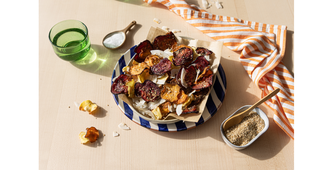 Herzhafte Gemüse-Kokos-Chips
