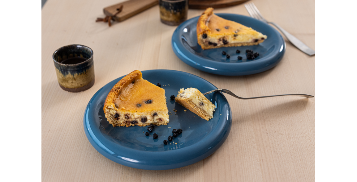 Glutenfreier Käsekuchen mit Heidelbeeren