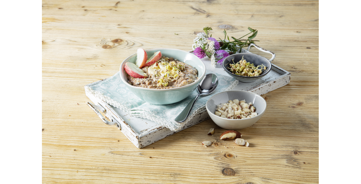 Schokoladiges Frischkornmüsli mit Sprossen