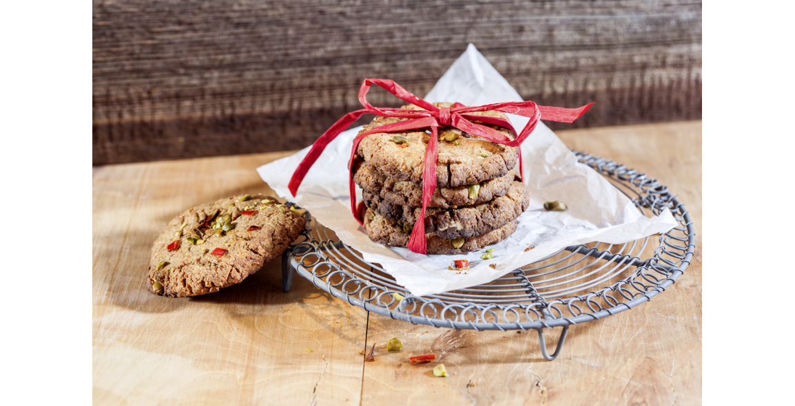 Cookies mit Chili und Pistazien