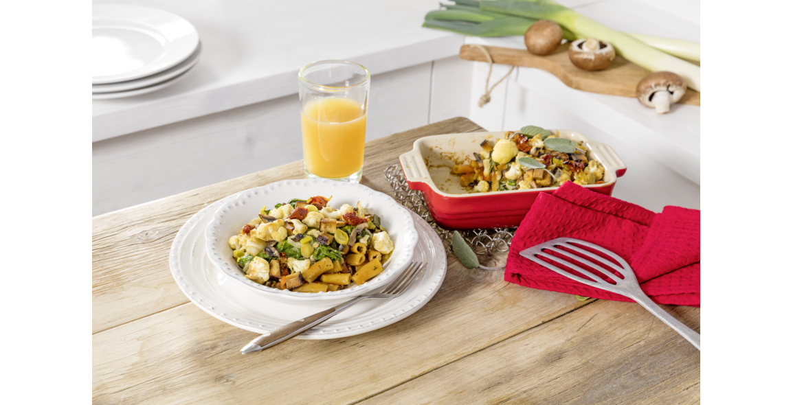 Gelbe Linsen Pasta al forno